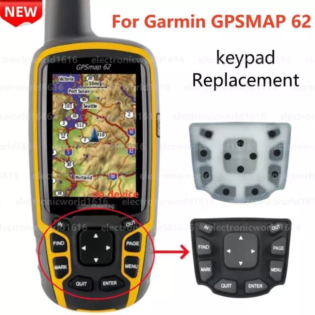 Keypad For Garmin GPSMAP 62 Handheld GPS Keyboard Silicone Button Replacement BN