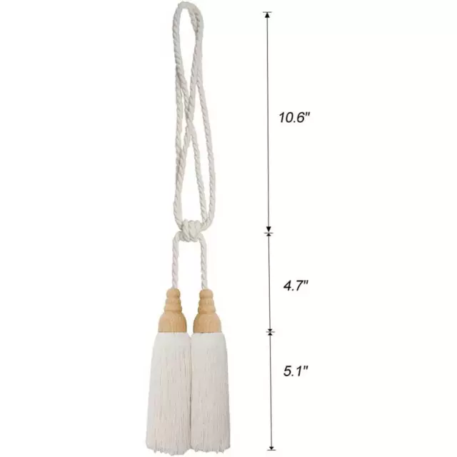 HIASTRA Luxury Window Curtain Holdback Rope Tie Backs Tassel Tiebacks Home Decor 2