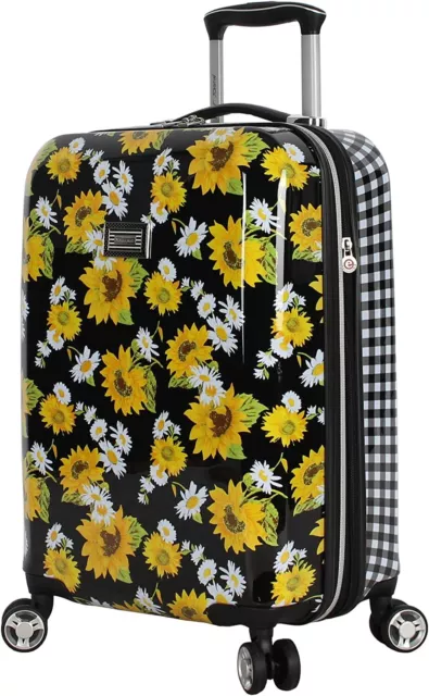 Betsey Johnson Luggage Hardside Carry On 20" Suitcase With Spinner Wheels 3