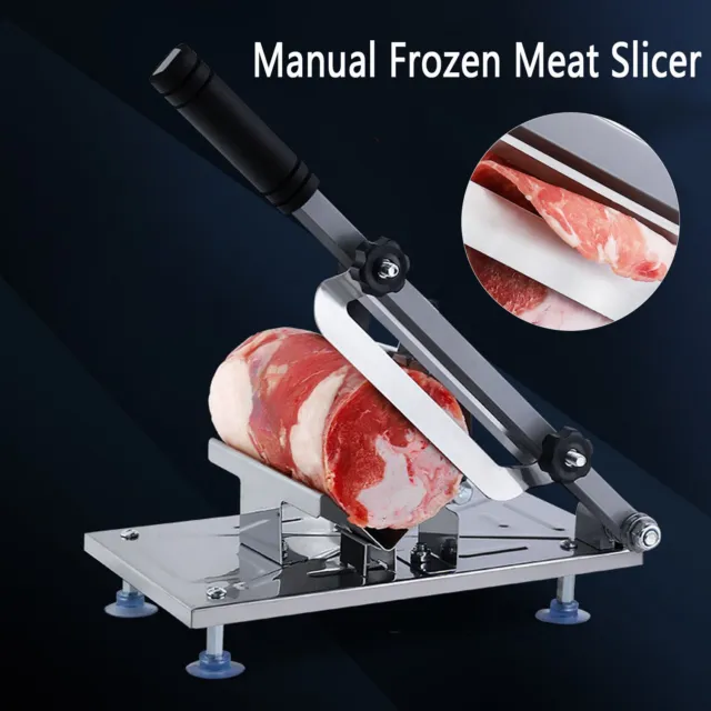 Stainless Steel Manual Frozen Meat Slicer Beef Mutton Ham Food Cutter Machine