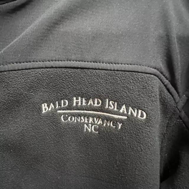 Ouray Sportswear Bald Head Island NC Full Zip Fleece Men’s XL Black Zip Pockets