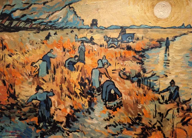 Vincent van Gogh, painting, signed ,origin known COA , tempera color , Gogh  era