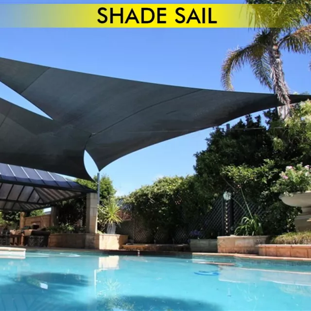 Sun Shade Sail Waterproof Heavy Duty Garden Patio Awning Canopy 98% UV Block UK