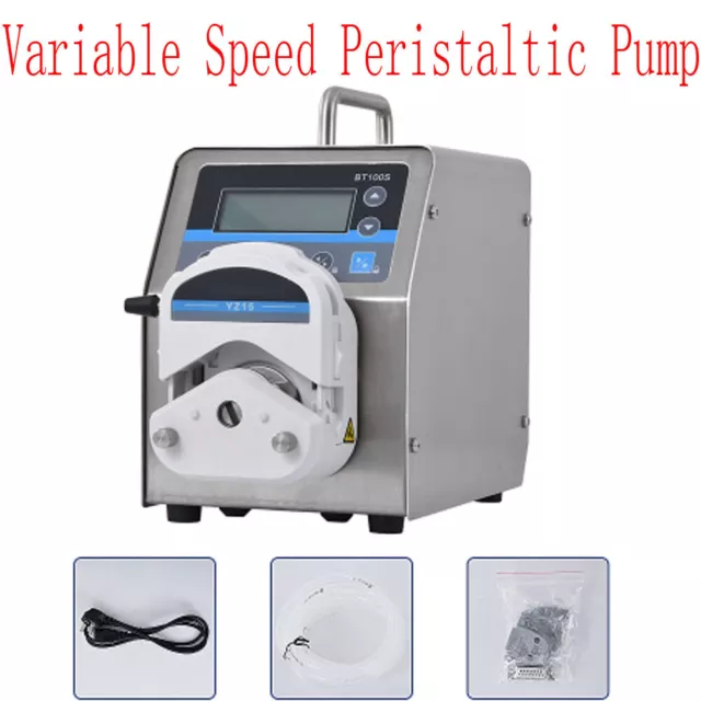 BT100S lab chemical adjustable flow rate metering dual channel peristaltic pump