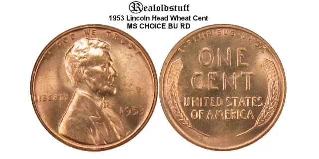 1953 Lincoln Head Wheat Cent Penny SC1