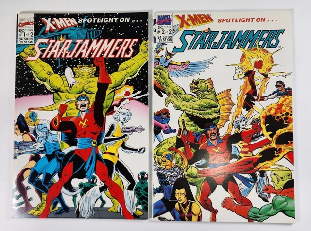 X-Men Spotlight on Starjammers Books 1 & 2 1990 Marvel Comics Graphic Novel TPB