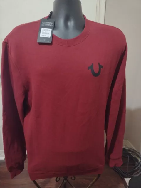 NWT NEW MEN'S True Religion Brand Jeans Pullover Sweater XL Red 2002 ...