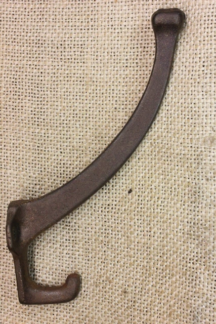Old Coat Hook Mission Clothes Tree Bath Robe Rustic Bronze Brown Finish Vintage