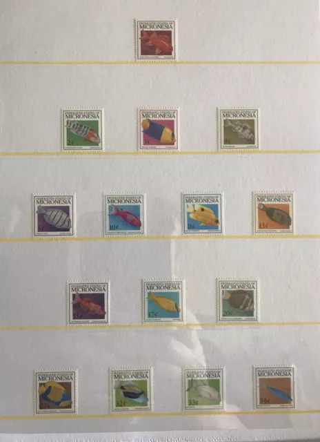 Micronesia  - Fish / Fishes / Marine Life - set of 15 stamps - MNH** - BCD