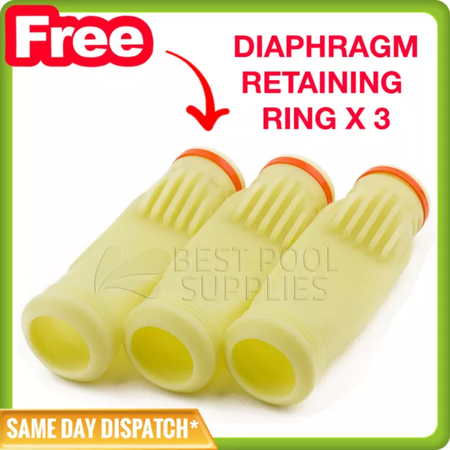 3X Cassette Diaphragm -Free Retaining Ring- Zodiac Baracuda Pool Cleaner-Generic