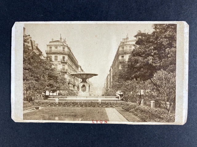 Tirage Albuminé Vintage De Lyon, Parc De La Tête D'Or - Circa 1880, Format 11x16 Cm