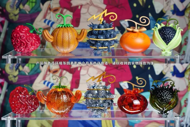 Demon Studio Devil Fruit set #7 Transparent One Piece Statue Resin 11cm