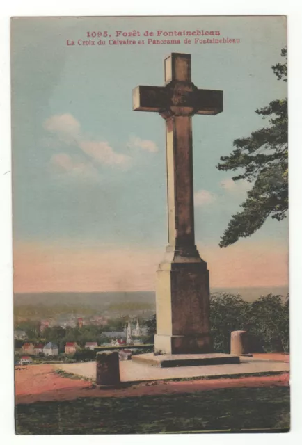 CPA 77 - FORÊT DE FONTAINEBLEAU : LA CROIX DU CALVAIRE (SEINE-et-MARNE) Écrite