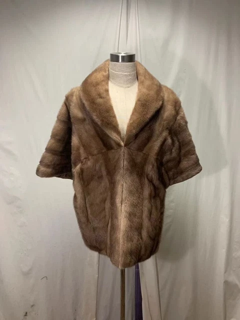 Unique Awesome Usa Real Autumn Haze Female Mink Fur Letout Lady Stole Free Ship