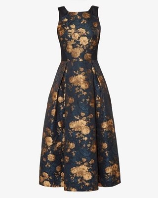 Ted Baker London Langley Size 5 Charlet Formal Wedding Cocktail Midi Dress