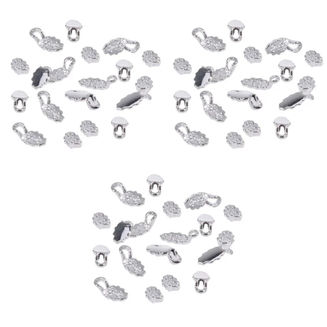 90 piezas Accesorios Hágalo usted mismo Collar Conectores Dorados Erings Hecho a sí mismo