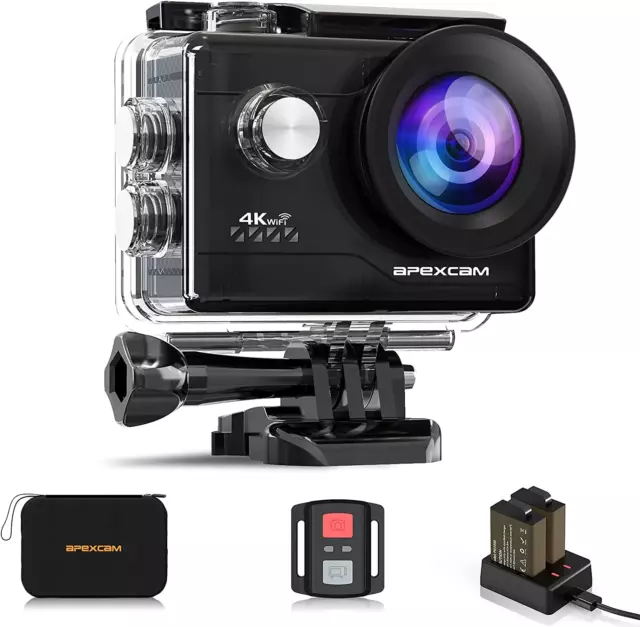 Apeman A100 4k/30fps 20MP Action Camera Full HD 1080P WiFi 40m Underwater  Camcorder 