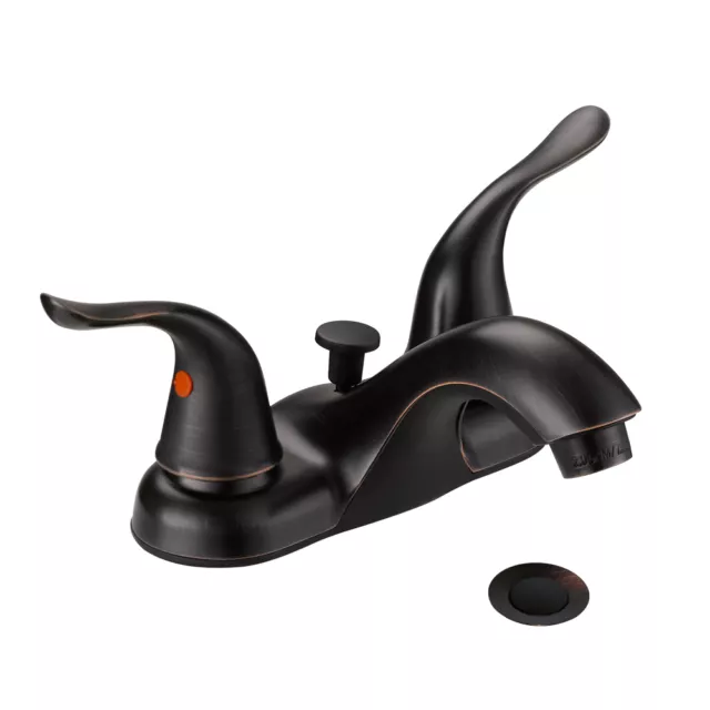 Designers Impressions Oil Rubbed Bronze Lavatory Bathroom Vanity Faucet  #651533