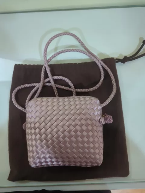 Vintage Bottega Veneta Lavender/Violet Evening Satin Intrecciato bag