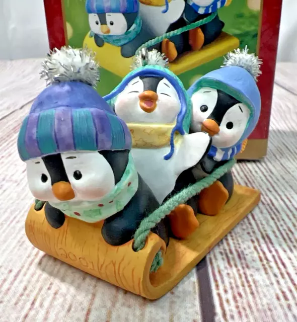 Hallmark 2001 Penguins At Play Christmas Keepsake Ornament