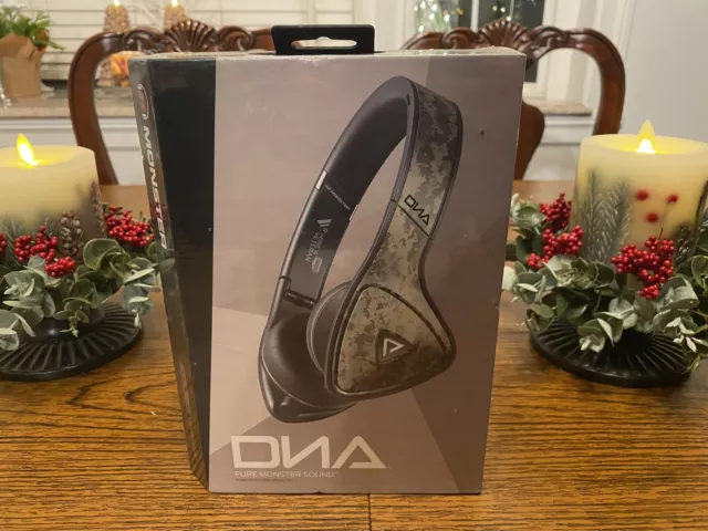 NEW Monster Pure Sound DNA On-Ear Wired Headphones - Camo Design