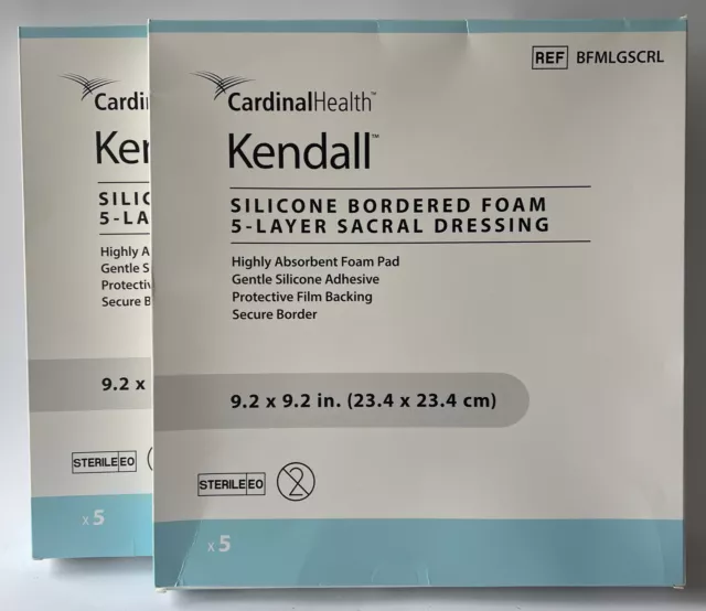 CARDINAL 10 EA BFMLGSCRL Health Kendall Silicone Bordered 5-Layer Foam Sacral