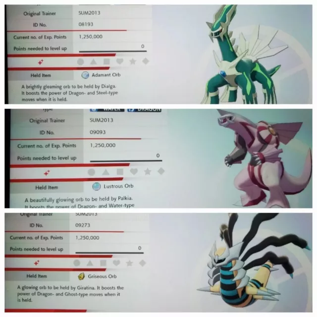 ✨Shiny Giratina Dialga Palkia EV Trained 3Pack✨ Pokemon Legends: Arceus  🚀Fast🚀