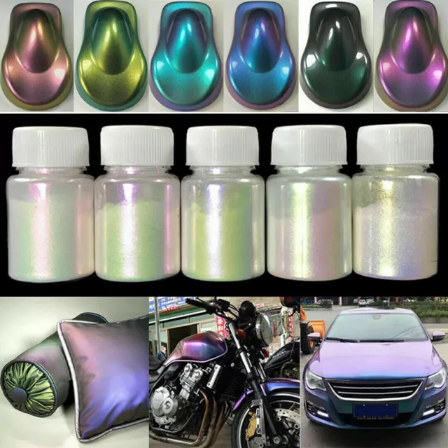 3pcs Chameleon Pigment Powder Pearl Automotive Crafts Paint Pigment Shimmer