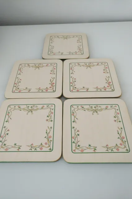 Johnson Brothers Clover Leaf Eternal Beau Square Coasters x 5