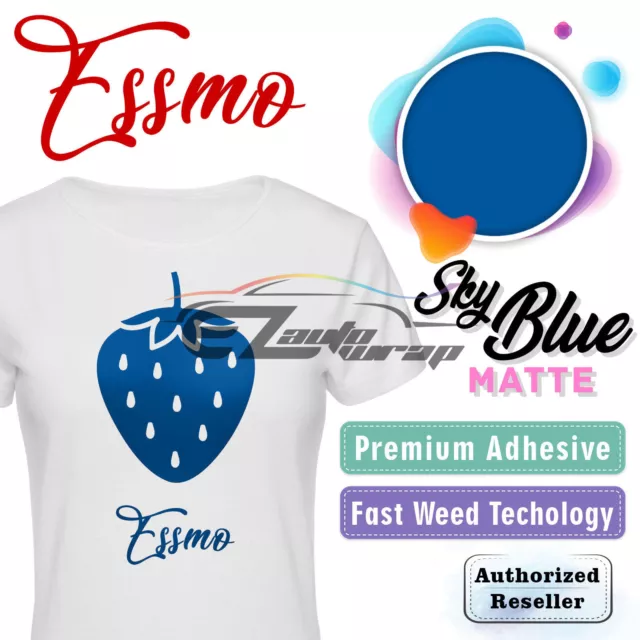 Essmo™ Matte Solid Heat Transfer Vinyl HTV T-Shirt 20" Heat Press Easy To Weed