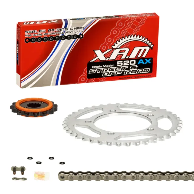 SILENT Kettenkit Kawasaki KLE 500, Bj 91-95 (LE500A); XAM X-Ring extra verstärkt