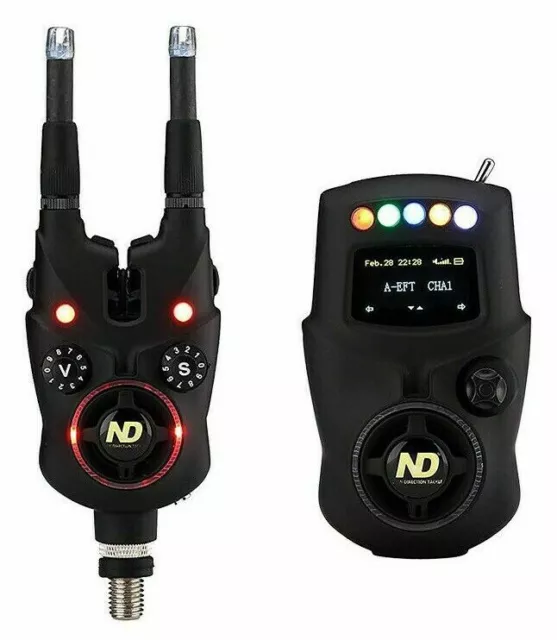 ND TACKLE WIRELESS S9 Bite Alarm Set&H9pro Head Torch&B9 Wrist