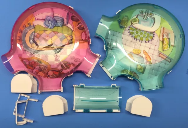 ZhuZhu Pets 3 Room Set W/ Bedroom, Bathroom, Hair Salon and Accessories Zhu Zhu