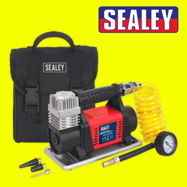 Sealey MAC04 12v Heavy Plugin Car Bike Digital Tyre Inflator Air Compressor Pump