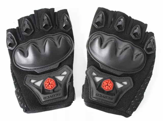 Scoyo Motor Sport MC29D Fingerless Summer Motorcycle Riding Gloves - Size M/9