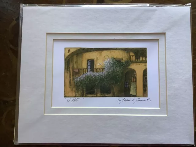 El Patio Art Etching By Sergio Ladron De Guevara