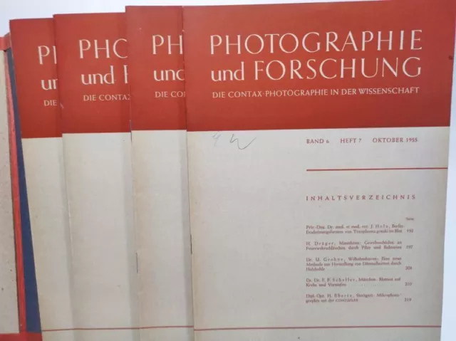 Photographie und Forschung. 6 Hefte im Konvolut. Hausmitteilungen der Zeiss Ikon