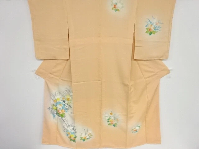 39137# Japanese Kimono / Antique Kimono / Flower Cart