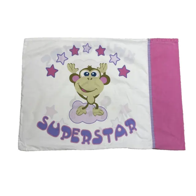 Vintage SUPERSTAR Pillow Case Monkey Graphic Paul Frank Julius Vibes