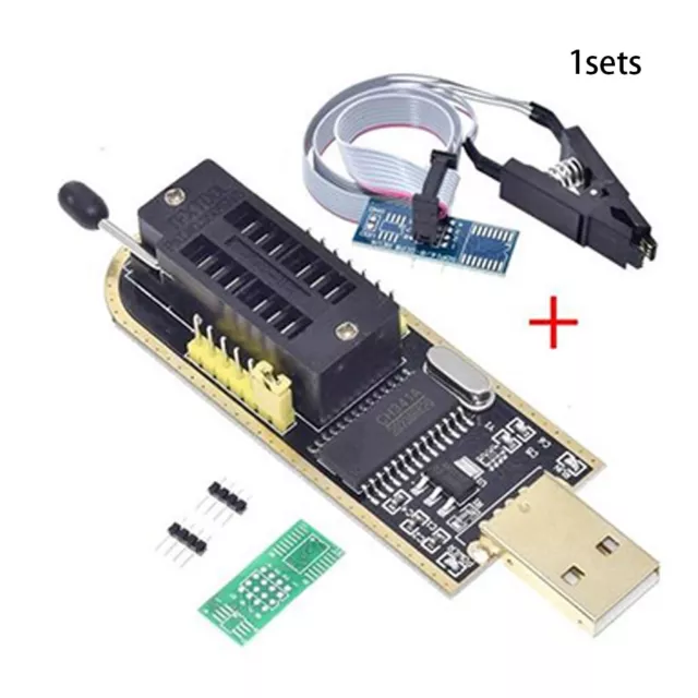 CH341A USB Programmer for 24 25 Series EEPROM Flash BIOS+SOIC8 SOP8 Adapter