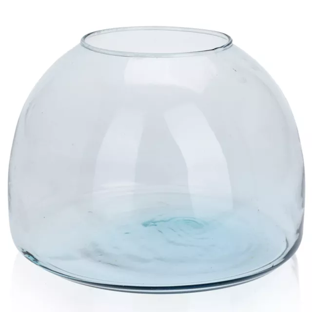 Large Round Clear Glass Flower Fish Bowl Vase Floral Modern Display Centrepiece