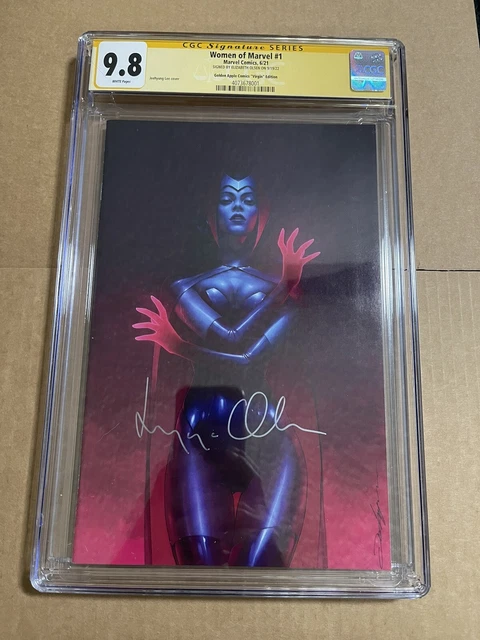Women of Marvel 1 SIGNED BY ELIZABETH OLSEN CGC 9.8 Scarlet Witch Jeehyung Lee