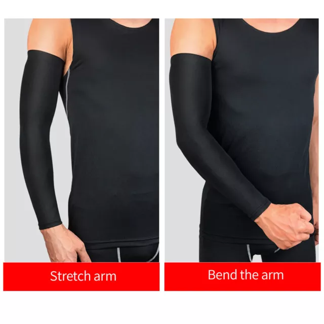 Anti-UV Sports Arm Sleeves Breathable Basketball Cycling Elbow Pad (M) FS2#