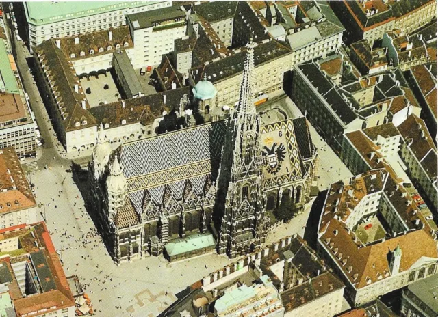 Ak Wien, Stephansdom (Luftaufnahme)