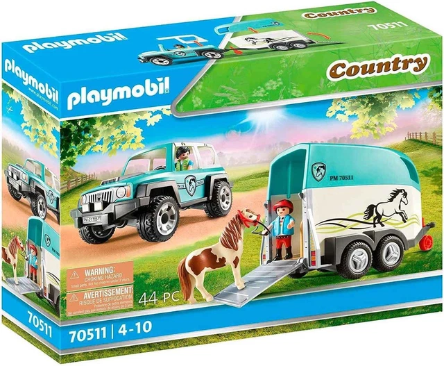Playmobil - 4855 - Jeu de construction - Véhicule de zoo avec remorque