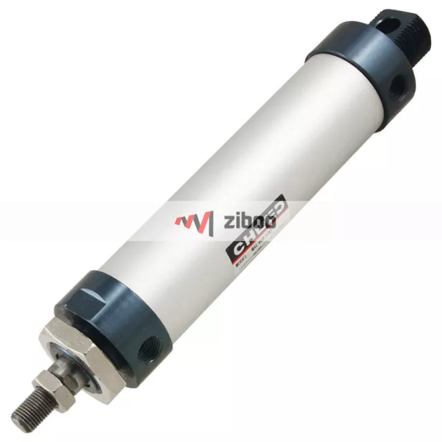 MAL40x100 40 mm Bore 100 mm Stroke Stainless Steel Air Cylinder Silver Tone ✦Kd