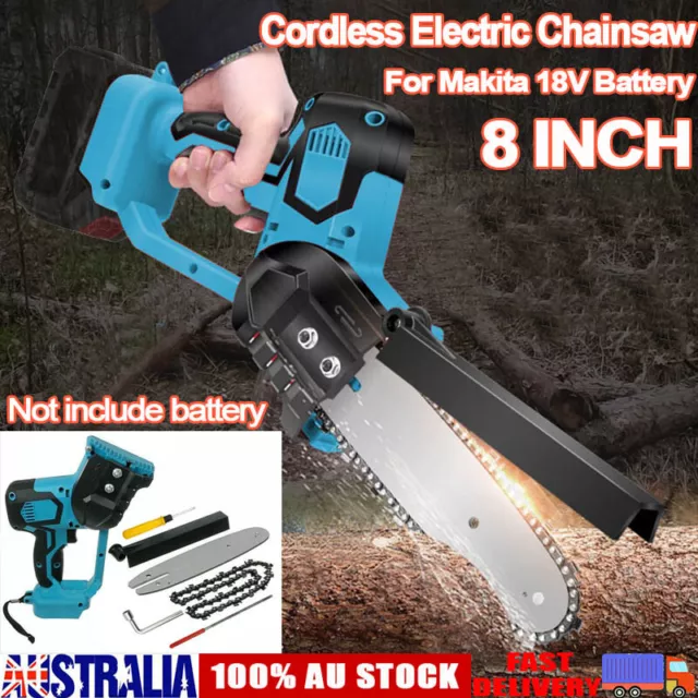 Cordless Electric 8inch Wood Cutting Saw Cutter Chainsaw For Makita 18V Battery
