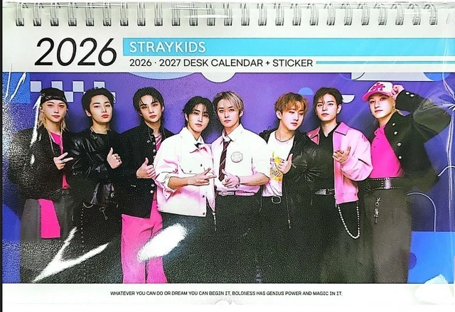 STRAY KIDS PHOTO Calendar 2026 &amp; 2027 K-POP 2026.01-1 £25.20 - PicClick UK