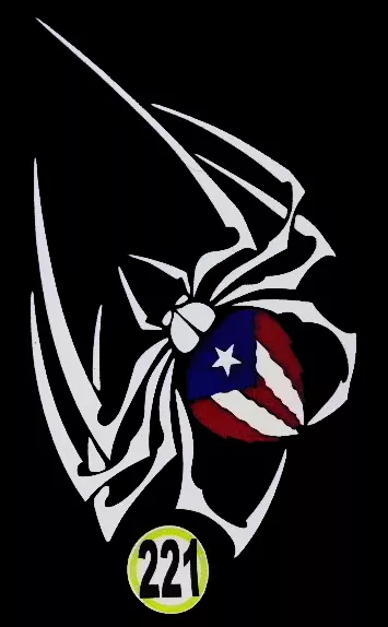 PUERTO RICO CAR DECAL STICKER SPIDER with FLAG  #221