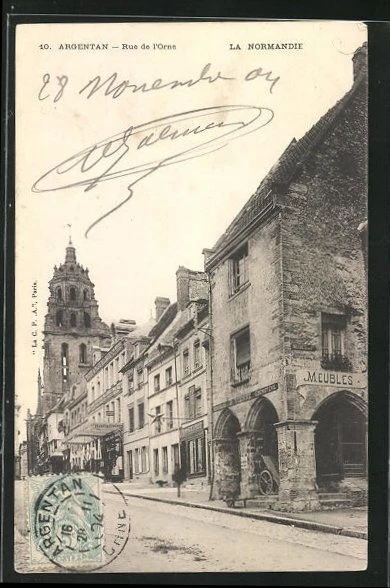 CPA Argentan, Rue de i'Orne 1904